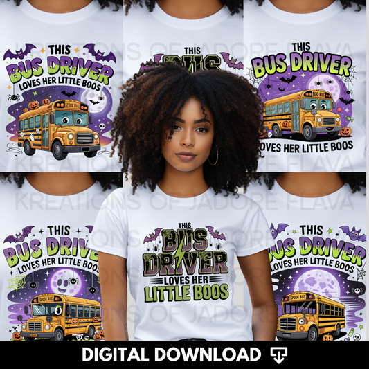 This Bus Driver loves her little boos PNG Bundle