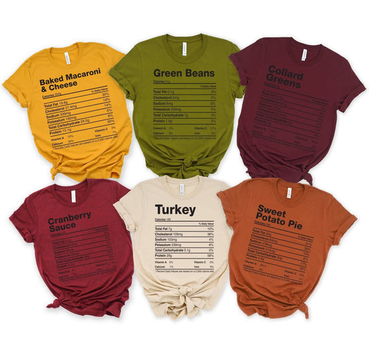 Thanksgiving Nutrition Facts Tee