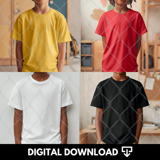 Boy T-shirt Mockup Bundle of 4