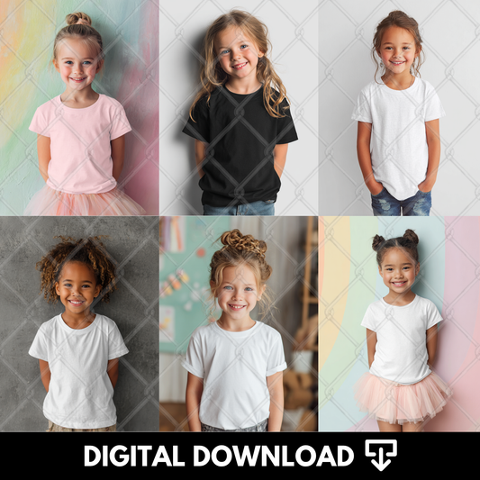 Little Girl Mockup Bundle of 6