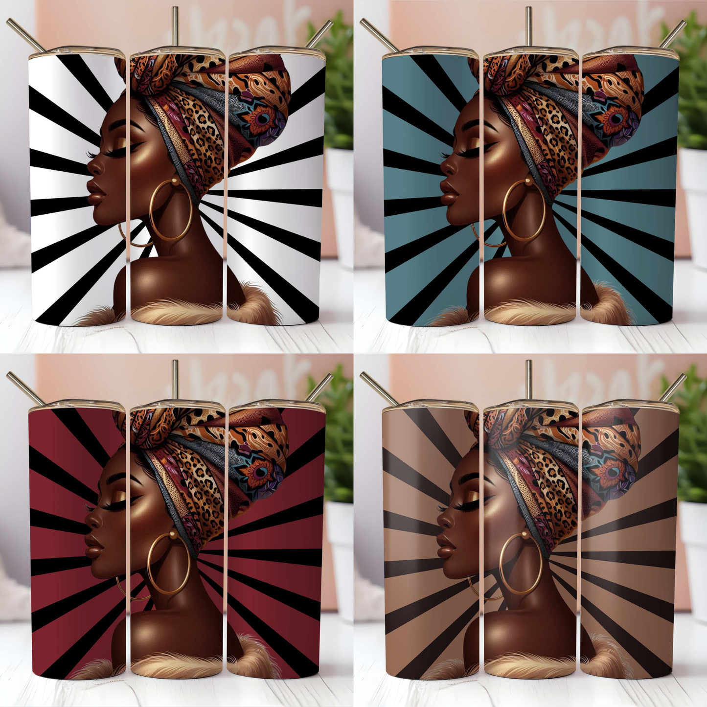 Melanin Beauty Tumbler Wrap Bundle
