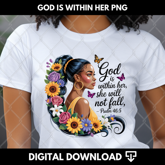 God is Within Her PNG