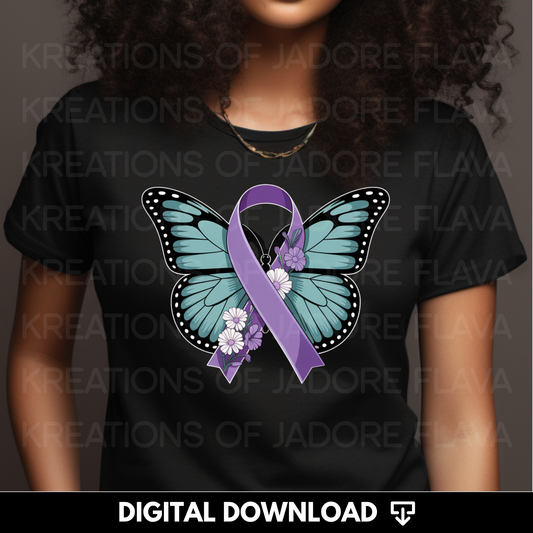 Suicide Awareness Butterfly PNG