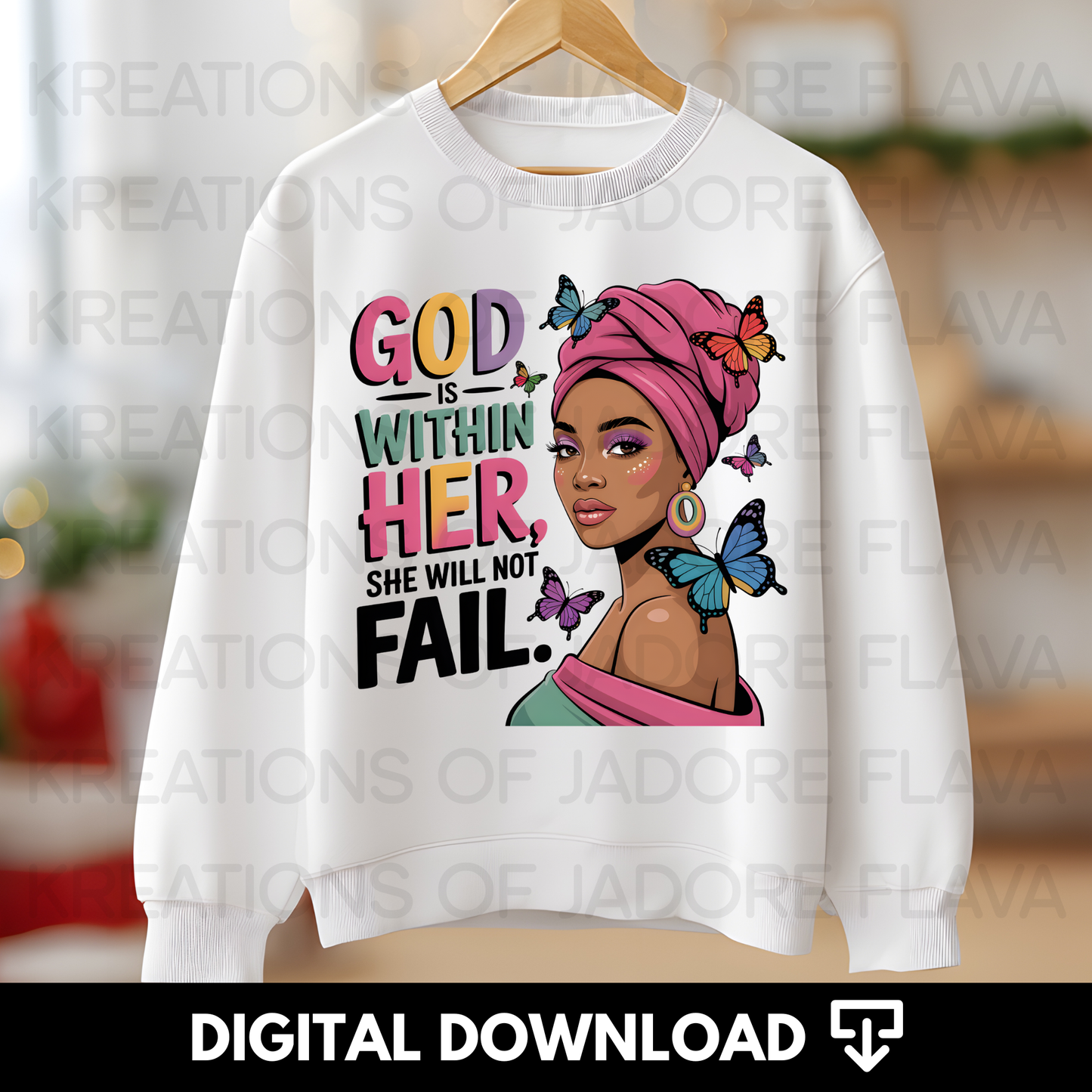 God is Within Her Png