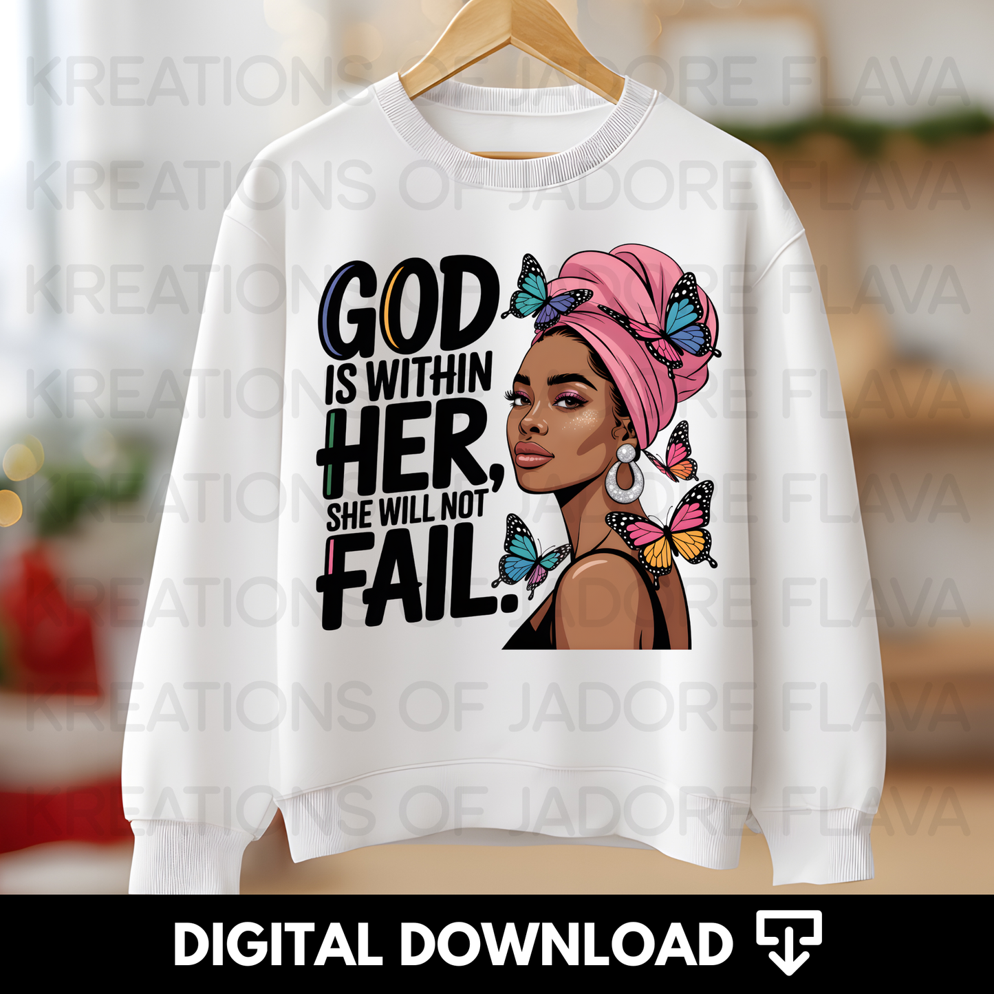 God is Within Her Png