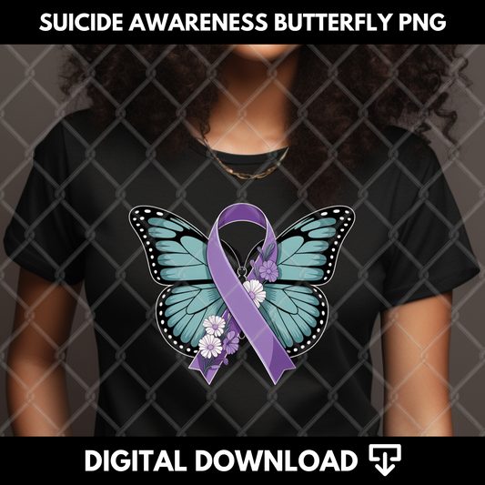 Suicide Awareness Butterfly PNG