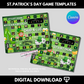 St.Patrick's Day Game Board Template Set