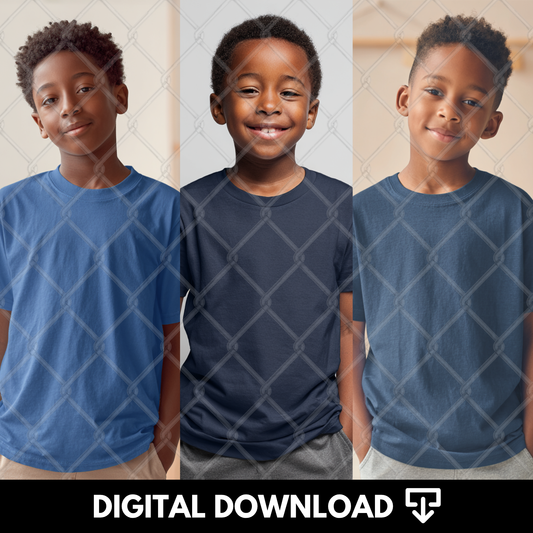 Boy Blue Tee Mockup Set of 3