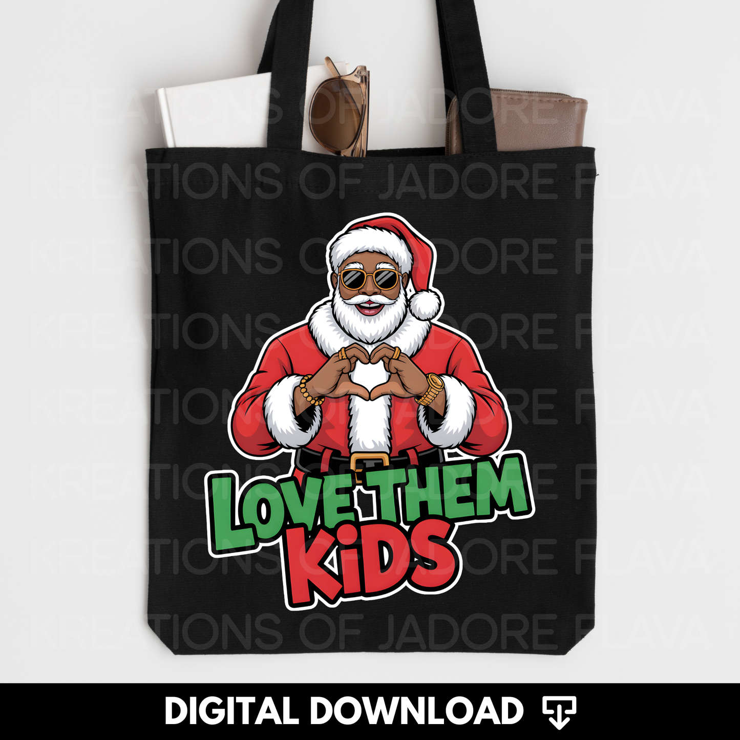 "Exclusive" Love them Kids Santa Png