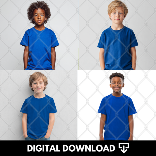 Boy Blue Tee Mockup Bundle of 4