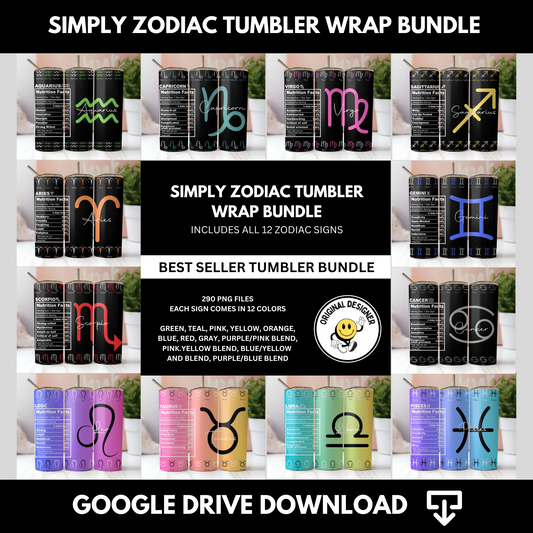 Simply Zodiac Tumbler Wrap Bundle