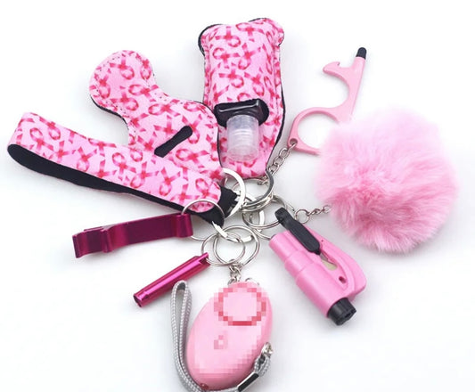 Pink Ribbon Self Defense Keychain