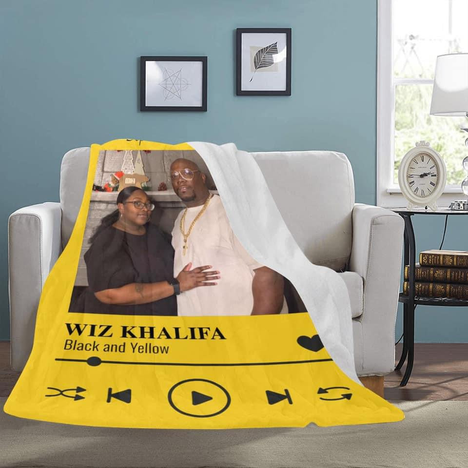 Custom Music Plaque Blanket