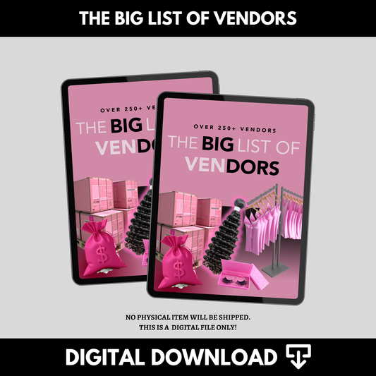 The Big List of Vendors 2025