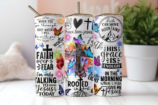 Peace, Love, Jesus 20 oz Tumbler