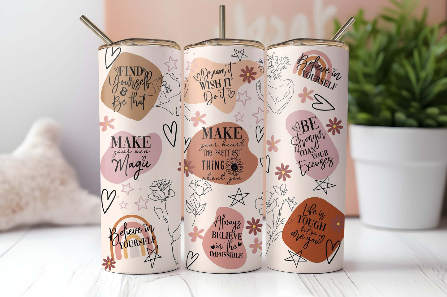 Beautiful Affirmations 20 oz Tumbler