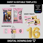 Sweet 16 Editable Templates