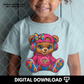 Autism Awareness Bear Family PNG Bundle