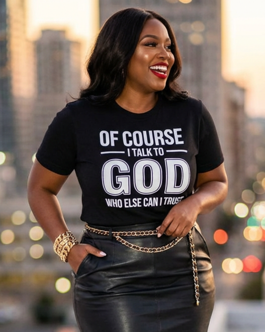 Talk to God T-Shirt | Christian Faith Graphic Tee | Inspirational Religious Shirt for Women