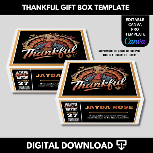 Thankful Box Template