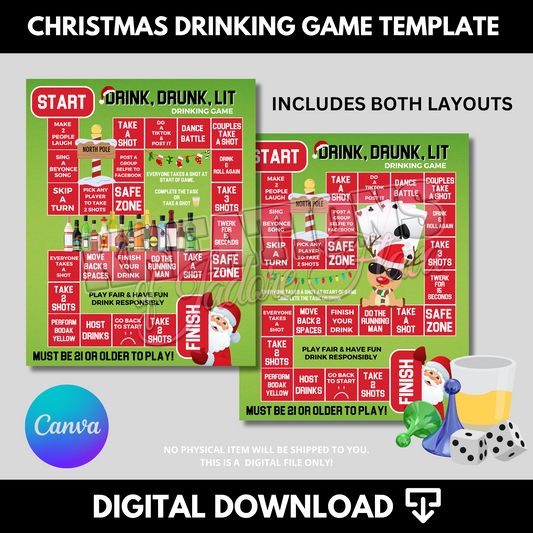 Christmas Drinking Board Game