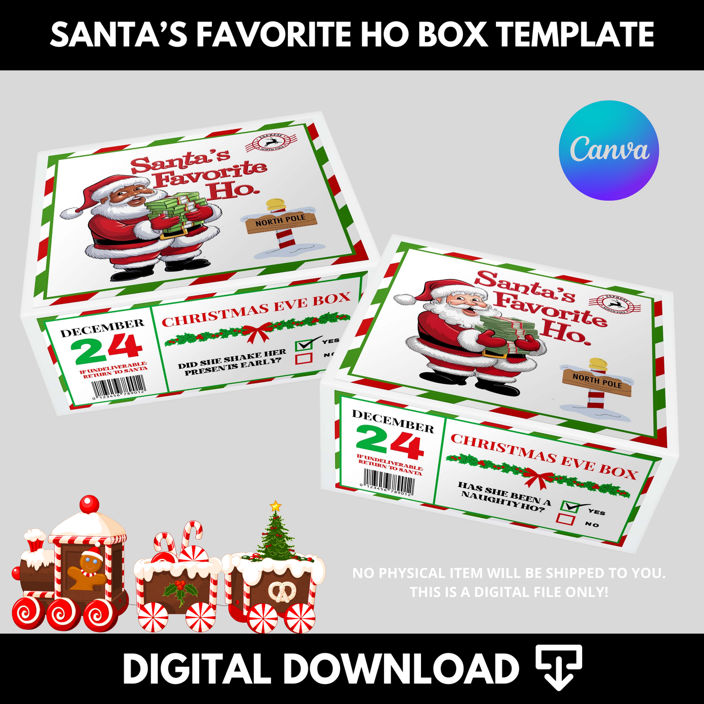 Santa's Favorite Ho Box Template Set