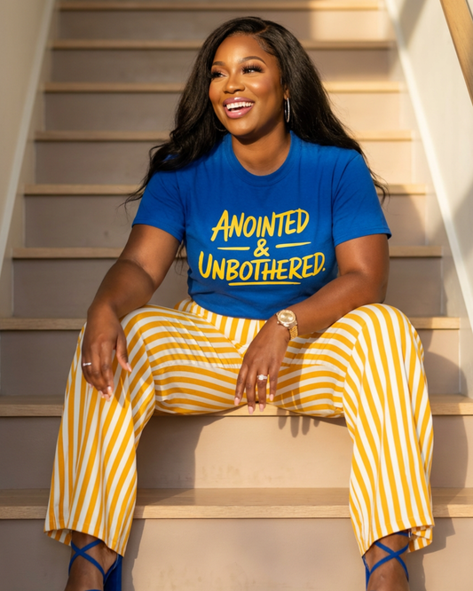 Anointed and Unbothered T-Shirt | Faith-Based Graphic Tee | Christian Inspirational Shirt