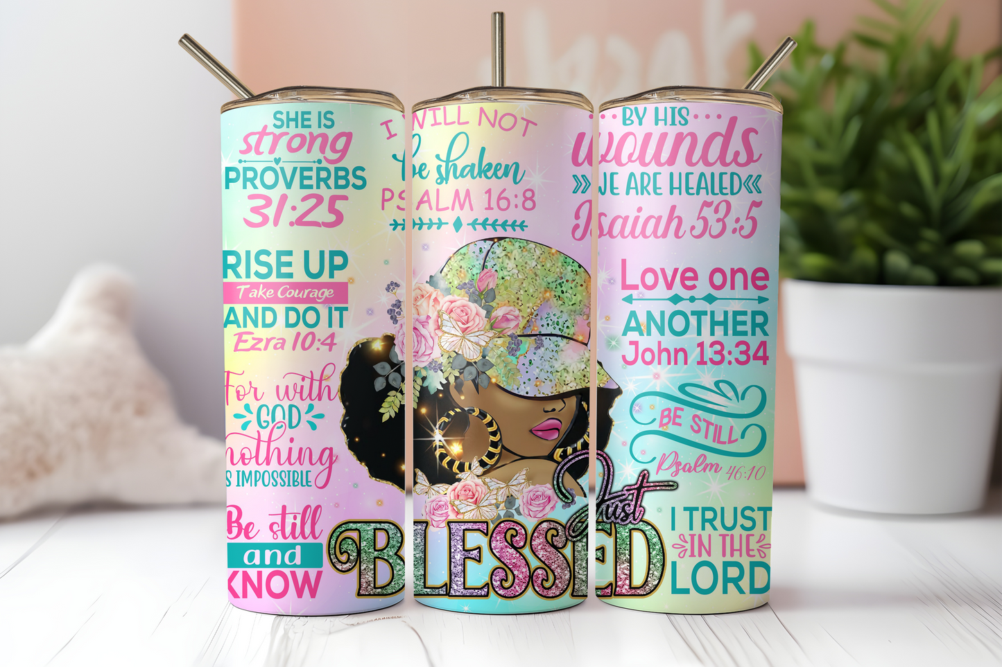 Just Blessed 20 oz Tumbler