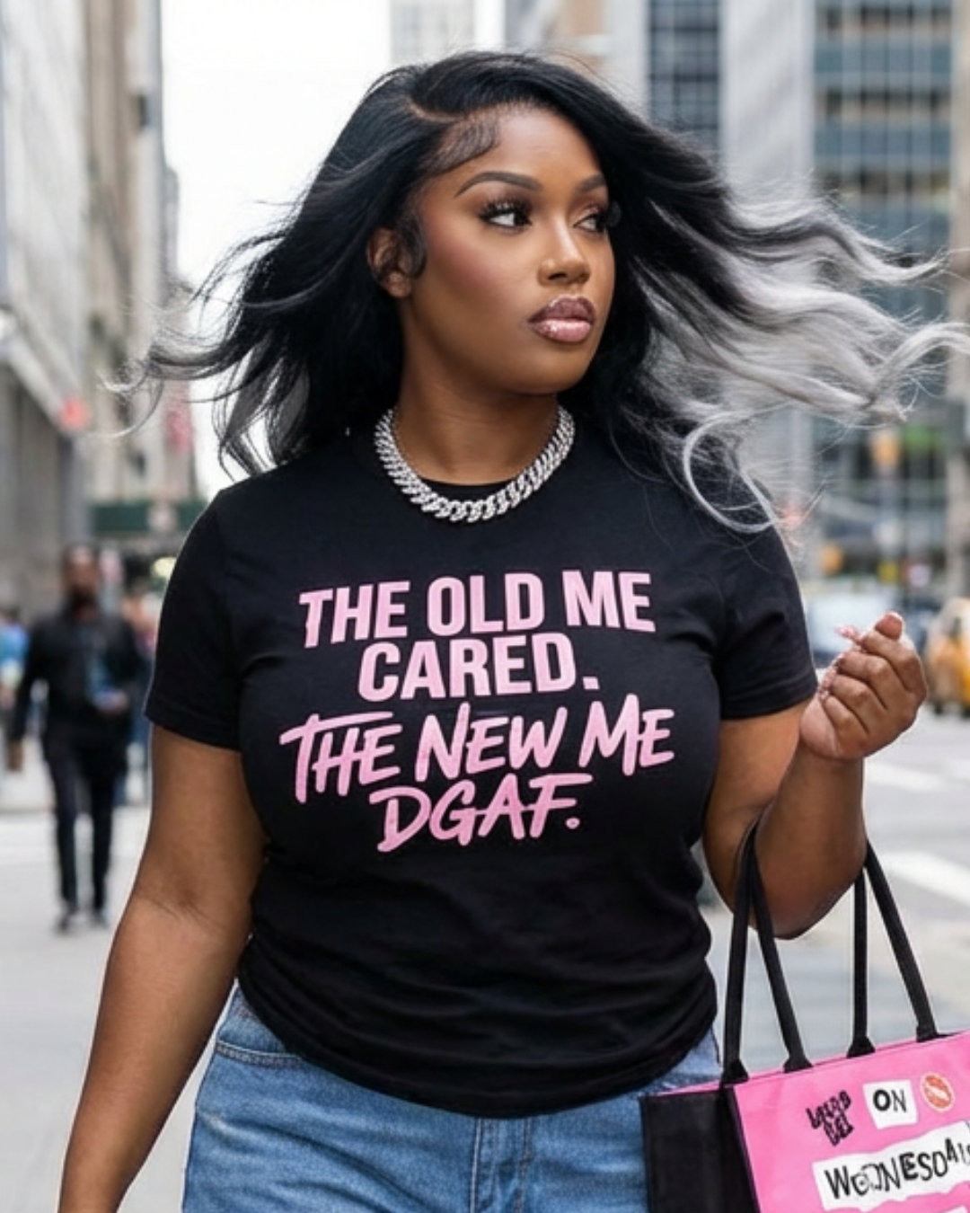 The New Me DGAF T-Shirt | Bold Statement Graphic Tee | Confident Women Streetwear Shirt